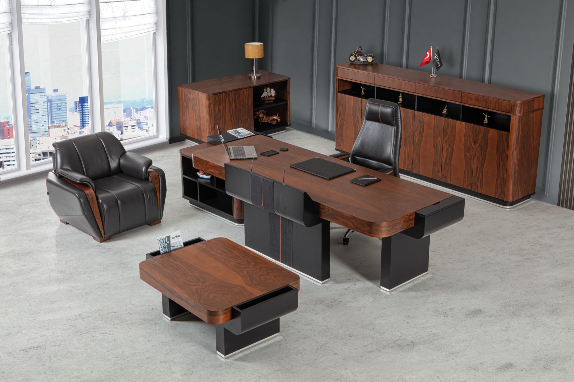 How to Design an Executive Office with an Executive Suite: Prestige, Order and a Guest Area